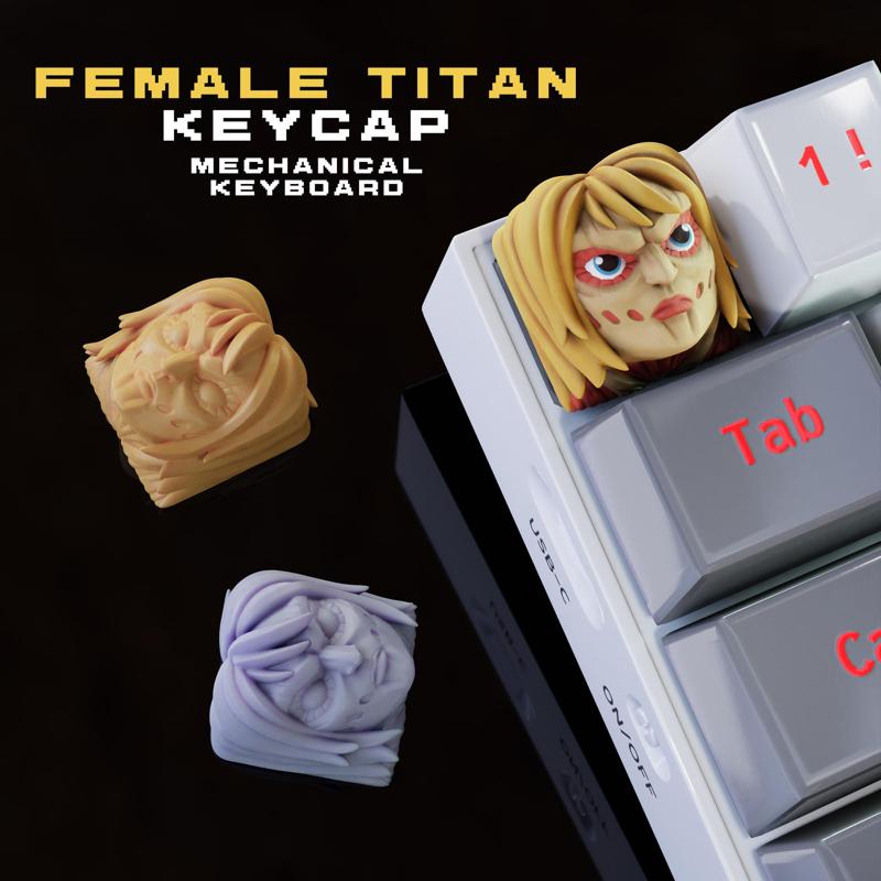 Female Titan Annie - Keycap 3D for mechanical keyboard - AOT SNK