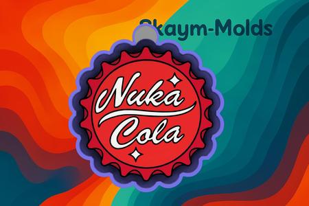 🧨 Nuka-Cola Bottle Cap Fallout series – Freshie, Keychain, Resin & Candle Mold