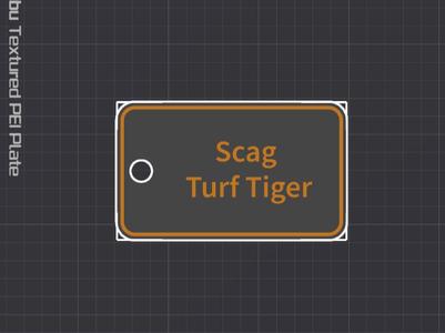 Scag Turf Tiger Belt Tag