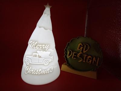 Merry Christmas With Truck TREE LIGHT