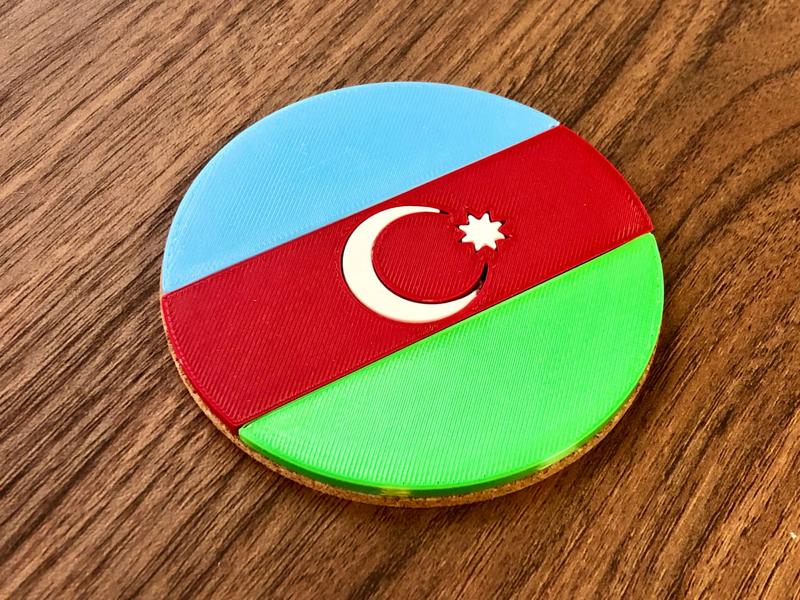 Azerbaijan - Flag Beer Coaster