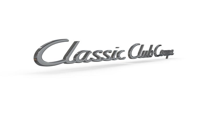 Classic Club Coupe emblem nameplate
