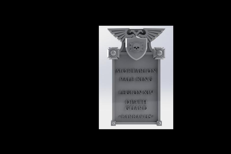 Mortarion NAMEPLATE FOR BUST