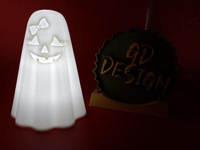 Female Pumpkin Ghost Light
