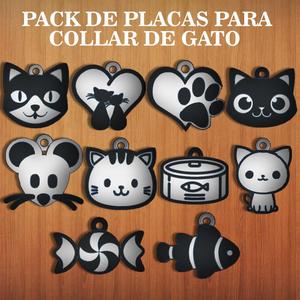 PLATES FOR CAT COLLAR - 10 MODELS / KEY CHAIN