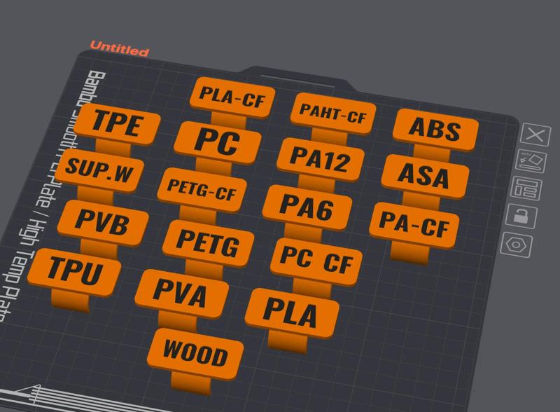 RepRack Filament Labels (Multicolor or Single) - 19mm