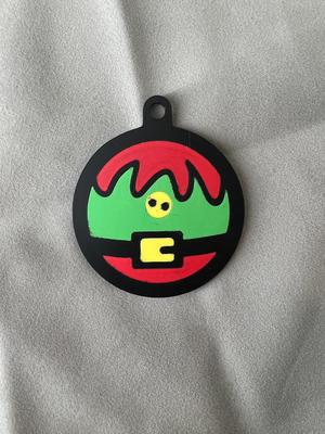 Elf Christmas Ornament (Double Sided)