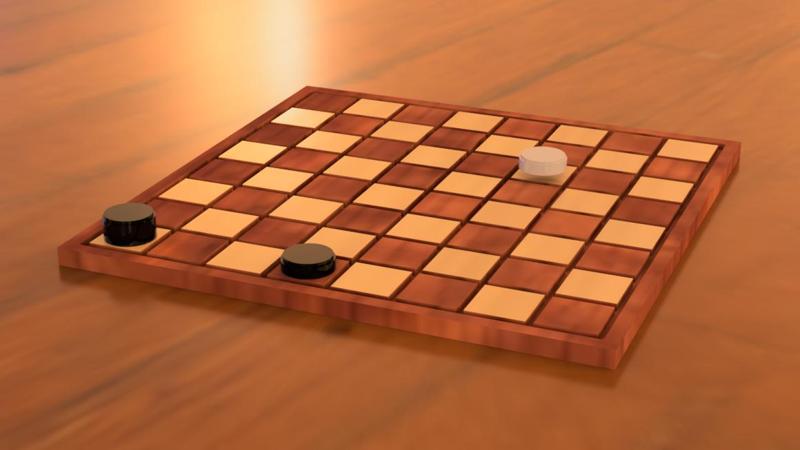 Chess board for checkers (DAMA)