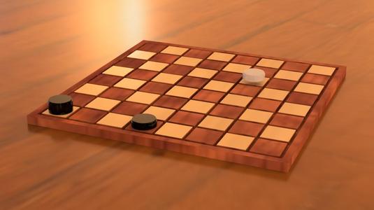 Chess board for checkers (DAMA)