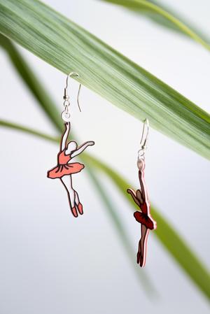 Earrings ballet dancer