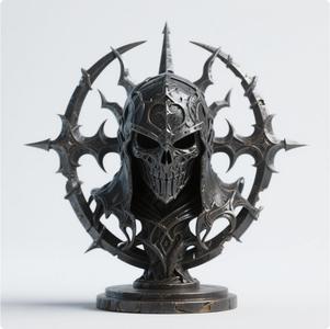 Dark Netherworld Head Sculpture