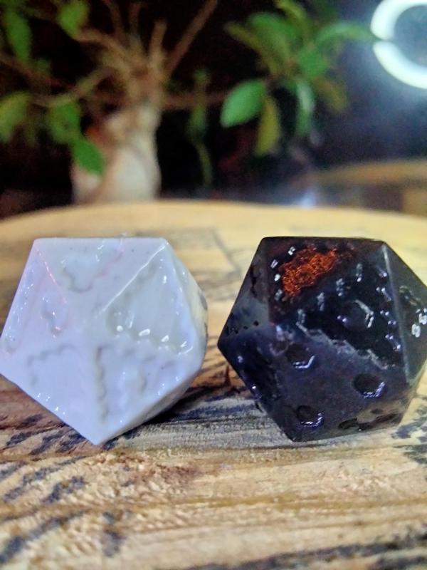 Futuristic Hexagonal Code D20 Dice