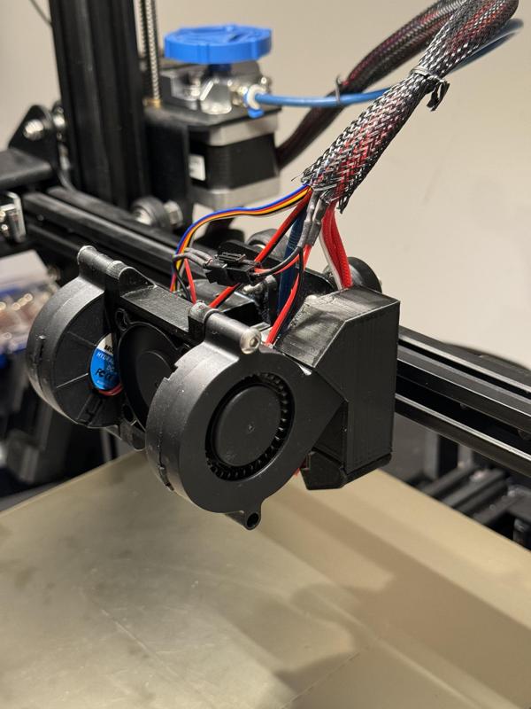 Satsana Dual 5015 Fan Duct for Ender 3 / Ender 3v2 / CR-10