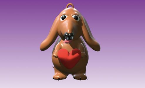 Valentine hot dog of love