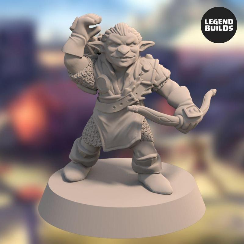 Nikta Archer - Pose 3 – 3D printable miniature – STL file