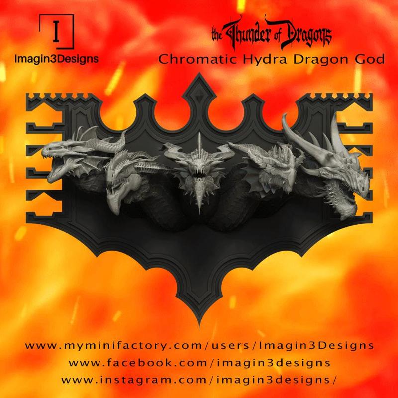 PRE-SUPPORTED Vinaladv'dofernix -The Many Headed/Mother of Evil- The Chromatic Hydra Dragon God