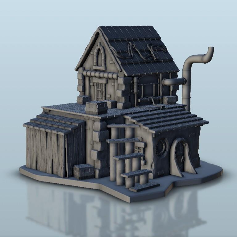 Medieval house 2 - Medieval scenery terrain wargame