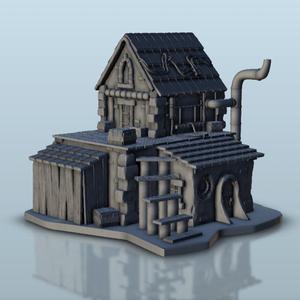 Medieval house 2 - Medieval scenery terrain wargame