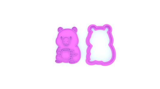 capybara - capybara - cookie cutter - stamp