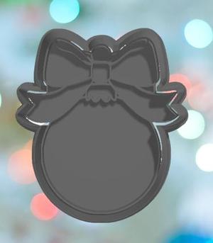 Christmas Ornament With Bow Cookie Cutter