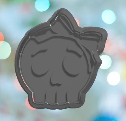 Halloween Girly Skull Cookie Cutter
