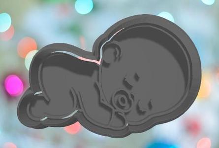 Baby Shower Sleeping Baby Cookie Cutter
