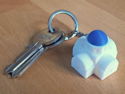 Santorini Church Keychain