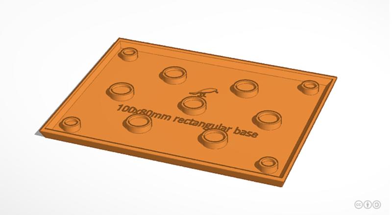 100x80mm rectangular base (Magnetic)