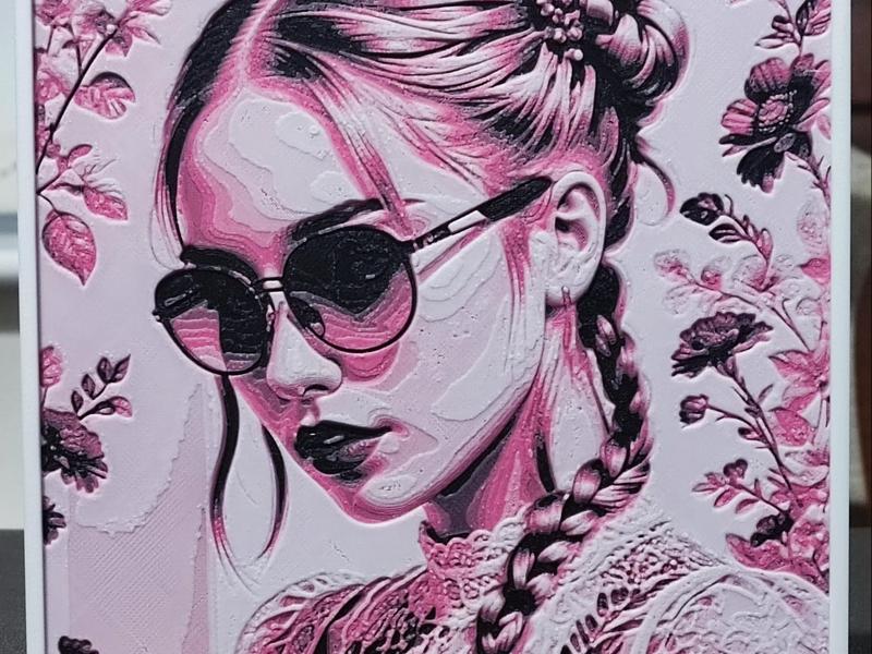 Pretty In Pink (v1) HueForge 3 Color