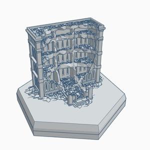 Gothic Ruined Building 7 Hex Map Scale HMSGR007