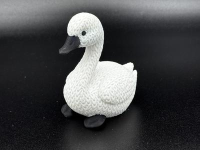 Cute Knitted Baby Swan