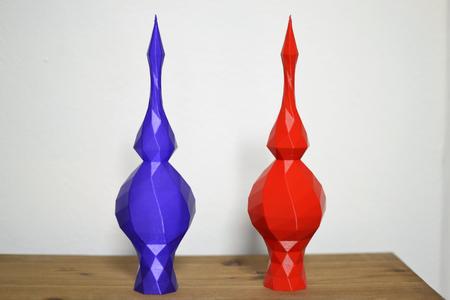 Low-poly Christmas tree topper - optional vase mode