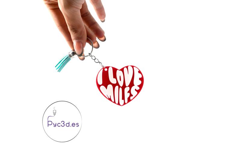 I LOVE MILFS KEYRING MILFSHAKES