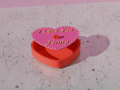 Gift Box - Heart Shape - Customizable Name