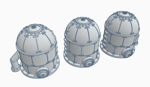 Small Industrial Storage Tanks, Set of 3