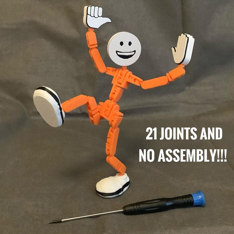 Jointed Figure: print-in-place and tightenable!