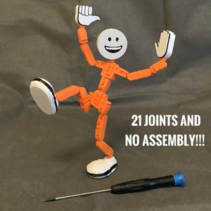 Jointed Figure: print-in-place and tightenable!