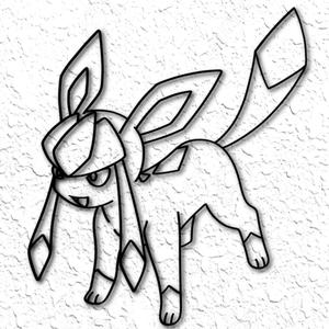pokemon glaceon wall art pokemon wall decor