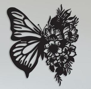 Butterfly Flower Wall Art