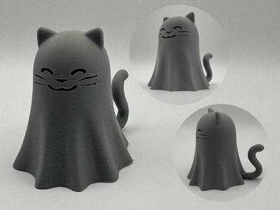 Ghost Cat – Cute Halloween Figurine