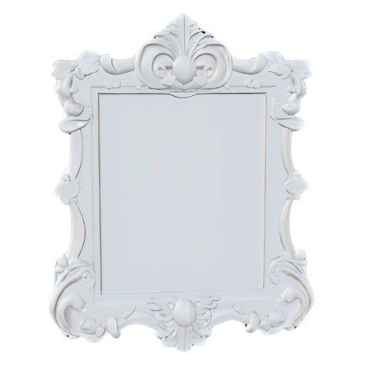 Ornate White Frame