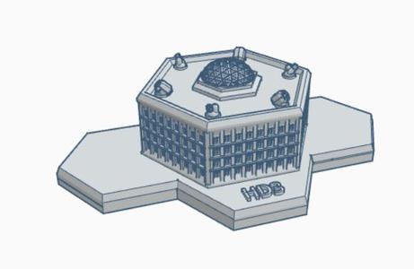 The Hexagon, The Supreme Military Command Center Hex Map Scale HMSMil022
