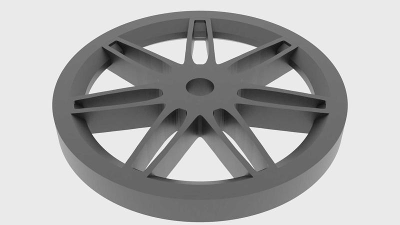 Shopping Cart Chip with a Rim design (size of 1 Euro)