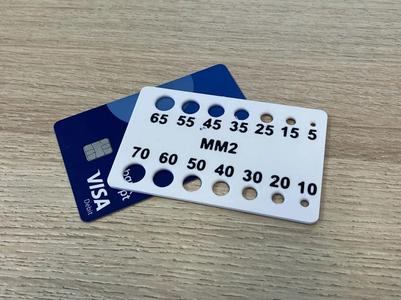 Credit Card Sized Metric Wire Gauge