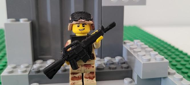 Lego Military Helmet-PASGT with goggles.