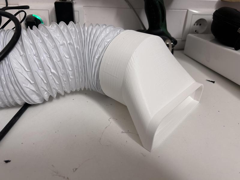 Adapter für Lüftungsschlauch 100 für Rauch Abzug Faserlaeser