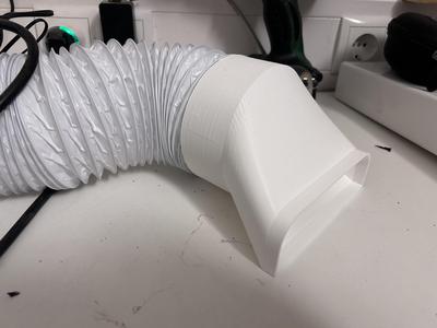 Adapter für Lüftungsschlauch 100 für Rauch Abzug Faserlaeser