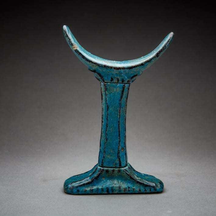 Ancient Egyptian Faience Headrest