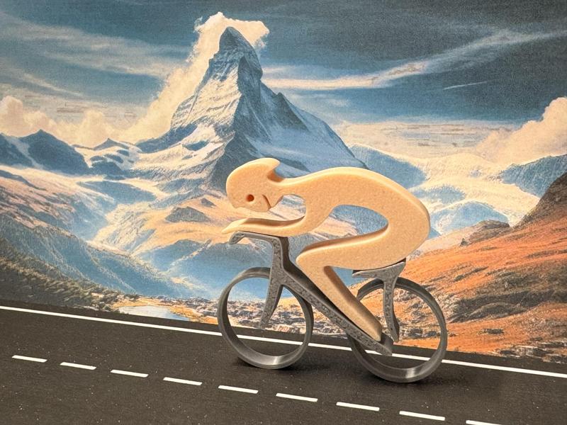 Pedal Power (Abstract figure of cyclist on a bike)