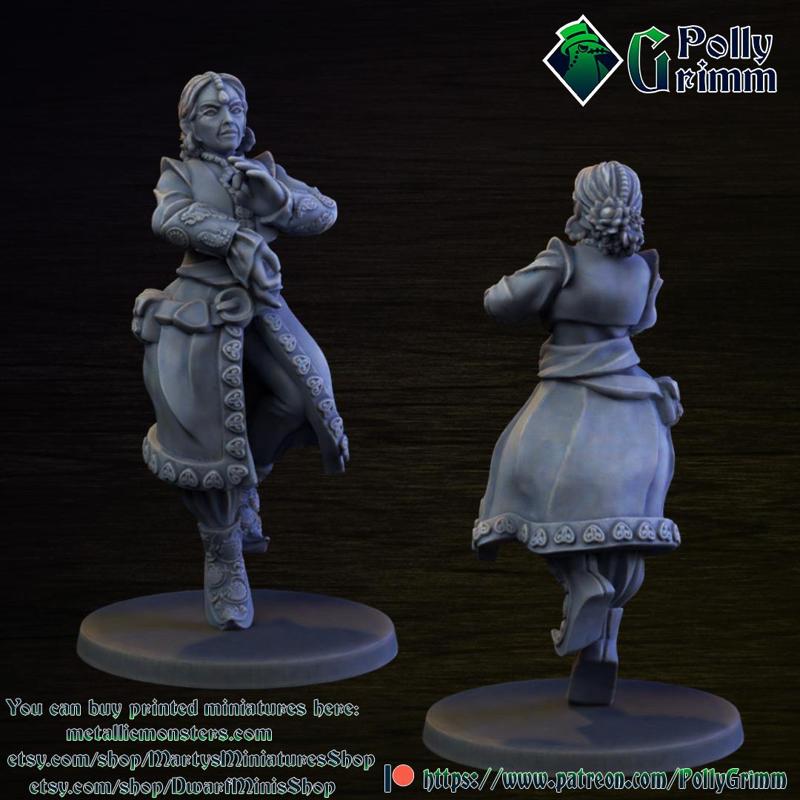 Indian elderly dancer. Tabletop miniature